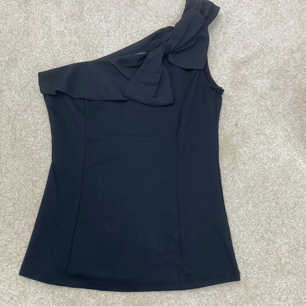 Limited One shoulder fitted black top